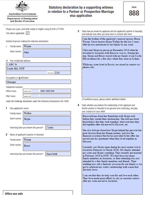 form 888 example answers